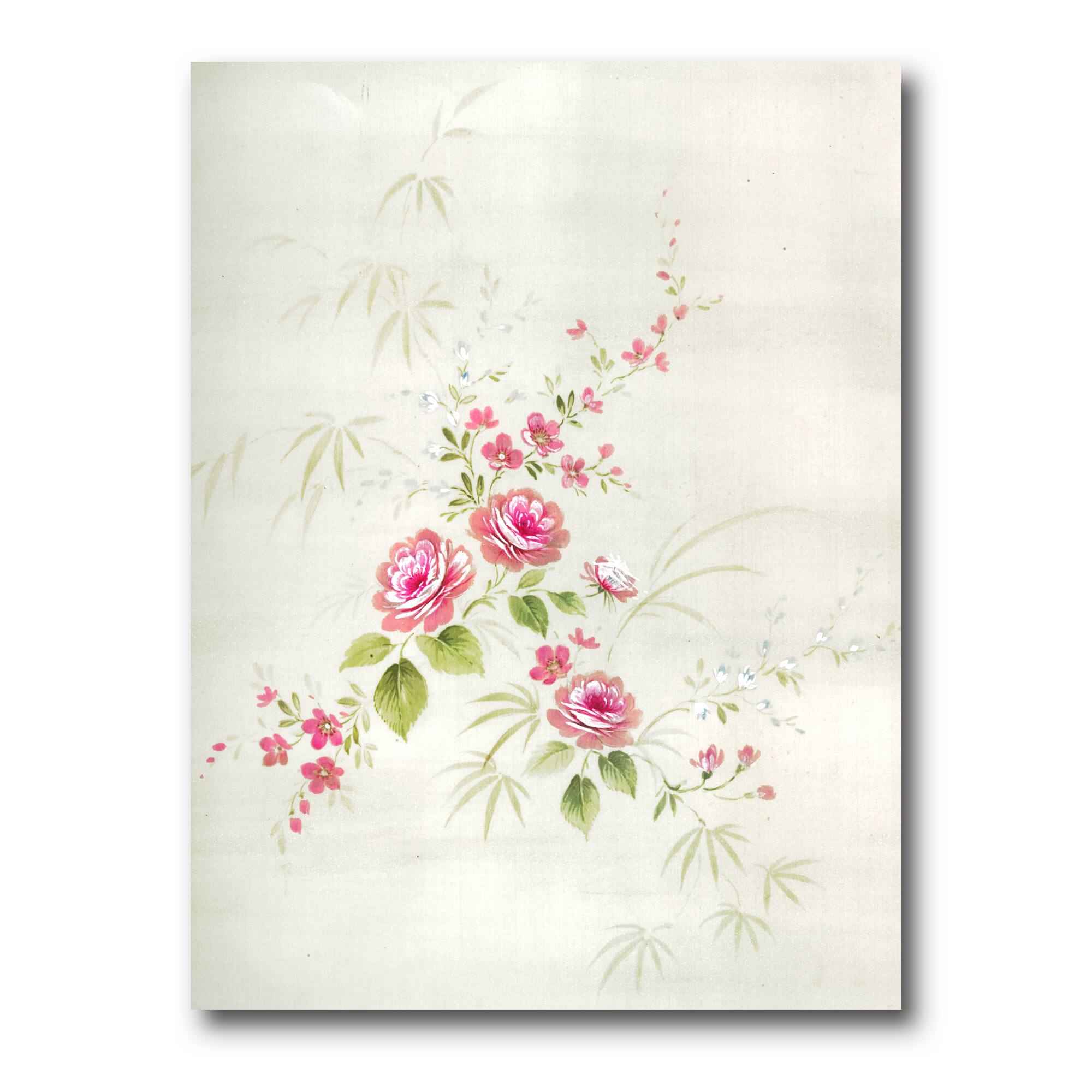 Designart - Retro Drawing of Flowers II